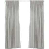 Larson - Luxe geweven blackout gordijn - met ringen - 3m x 2.5m - Lichtgrijs