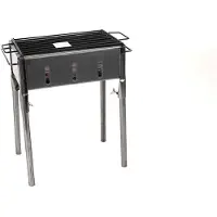 Gerimport - Compacte Barbecue Model Eva - Houtskoolbarbecue - 35x20x50cm - Bbq Houtskool Of Briketten - Metaal
