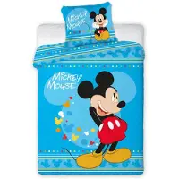 Disney Mickey Mouse Let's Go - Dekbedovertrek 140x200cm - Blauw