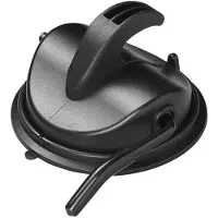 Pro Plus Set van 2x stuks ophanghaak met zuignap zwart 10 cm - Handdoekhaakjes
