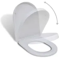 vidaXL Toiletbril soft-close vierkant wit