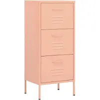 vidaXL Opbergkast 42,5x35x101,5 cm staal roze
