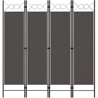 vidaXL Kamerscherm met 4 panelen 160x180 cm antraciet
