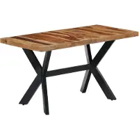 vidaXL Eettafel 140x70x75 cm massief acaciahout