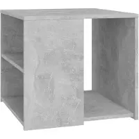vidaXL Bijzettafel 50x50x45 cm bewerkt hout betongrijs