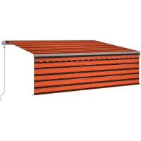 vidaXL Luifel automatisch uittrekbaar rolgordijn 4,5x3 m oranje bruin