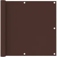 vidaXL Balkonscherm 90x600 cm oxford stof bruin