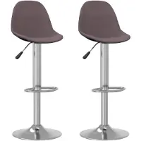 vidaXL Barkrukken 2 st stof taupe