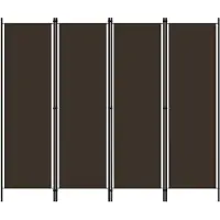vidaXL Kamerscherm met 4 panelen 200x180 cm bruin