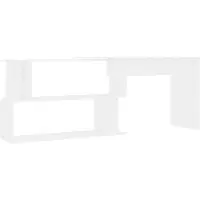 vidaXL Hoekbureau, wit, 200x50x76 cm, houtvezel