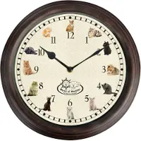 Esschert Design Horloge avec sons de chat