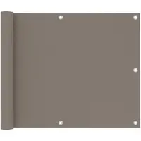vidaXL Balkonscherm 75x500 cm oxford stof taupe