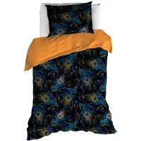 De Witte Lietaer Dekbedovertrek Peafowl Thai Curry Satijn-140 x 200 / 220 cm | 1-Persoons