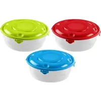 Hega hogar 12x Voedsel plastic bewaarbakje 1,8 liter transparant - Vershoudbakjes