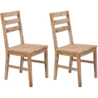 vidaXL Eetkamerstoelen 2 st massief acaciahout