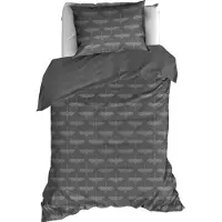De Witte Lietaer Dekbedovertrek Crane Natural Grey Flanel-140 x 200 / 220 cm | 1-Persoons