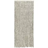 vidaXL Vliegengordijn 56x185 cm chenille licht- en donkergrijs
