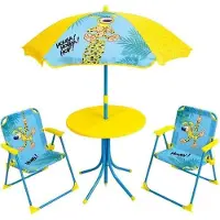 Big Buy Cooking Children's garden furniture - - MARSUPILAMI - Yellow - 2 folding chairs - Parasol