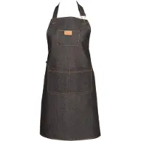 Clayre & Eef Blauwe Schort denim 77*68 cm KT041.029