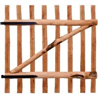 vidaXL Poort enkel 100x100 cm geïmpregneerd hazelaarhout