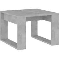 vidaXL Bijzettafel 50x50x35 cm bewerkt hout betongrijs