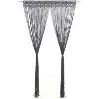 vidaXL Gordijn macramé 140x240 cm katoen antraciet