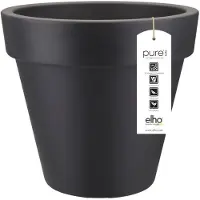 Elho Pure Round 50 Antraciet Zwart Bloempot Pot
