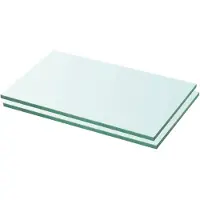 vidaXL Schappen 2 st 30x12 cm glas transparant