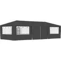 vidaXL Partytent met zijwanden professioneel 90 g/m² 4x9 m antraciet