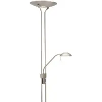 Steinhauer Biron LED Vloerlamp | 23W 2700K 2000lm 827 | Dimbaar | Staal/Wit