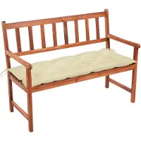 vidaXL Tuinbank met kussen 120 cm massief acaciahout