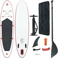 vidaXL Stand up paddleboardset opblaasbaar rood en wit