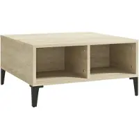 vidaXL Salontafel 60x60x30 cm bewerkt hout sonoma eikenkleurig