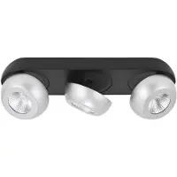 Highlight Spot Doblo 3 lichts L 39 cm aluminium zwart