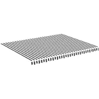 vidaXL Vervangingsdoek voor luifel 450x350 cm polyester antracietkleurig en wit