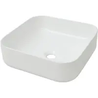 vidaXL Wastafel vierkant wit 39x39x13,5 cm keramiek