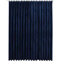Super Merchant Gordijn verduisterend met haken 290x245 cm fluweel blauw