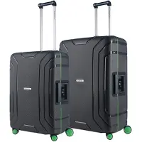 Carryon Steward TSA Kofferset - 2 delige trolleyset - Met vaste sloten - Donker Grijs