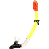 Waimea Snorkel Full Dry Liquid Silicone - Fluorgeel/Fluororanje/Zwart
