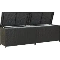 vidaXL Tuinbox 200x50x60 cm poly rattan zwart