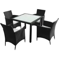 vidaXL Tuinset poly rattan zwart 9-delig online kopen