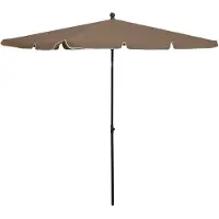 vidaXL Parasol met paal 210x140 cm taupe