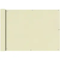 vidaXL Balkonscherm Oxford textiel 75x600 cm crème