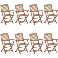 vidaXL Tuinstoelen 8 st inklapbaar massief acaciahout