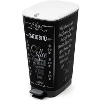 Kis Chic Bin Coffee Menu Prullenbak - 50 l - zwart