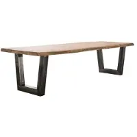 Dimehouse Eettafel Industrieel Acaciahout Tristan - Zwart metaal