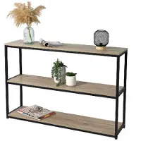 Urban Living - Metalen Open Dressoir met Houten Bladen - 3