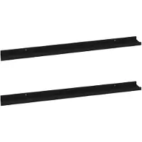 vidaXL Wandschappen 2 st 100x9x3 cm zwart
