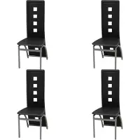 vidaXL Eetkamerstoelen kunstleer zwart 4 st online kopen