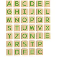Viga Toys Magnetische (Hoofd)letters Groen 40-delig